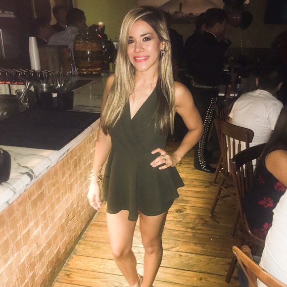Pants - Dark Green Romper Pants - Dark Green Romper